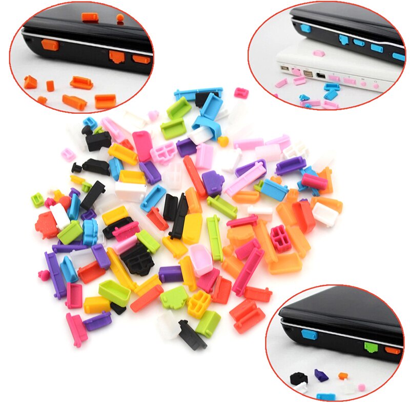 Bộ 16 nút bịt chống bụi bằng silicon nhiều màu cho laptop máy tính