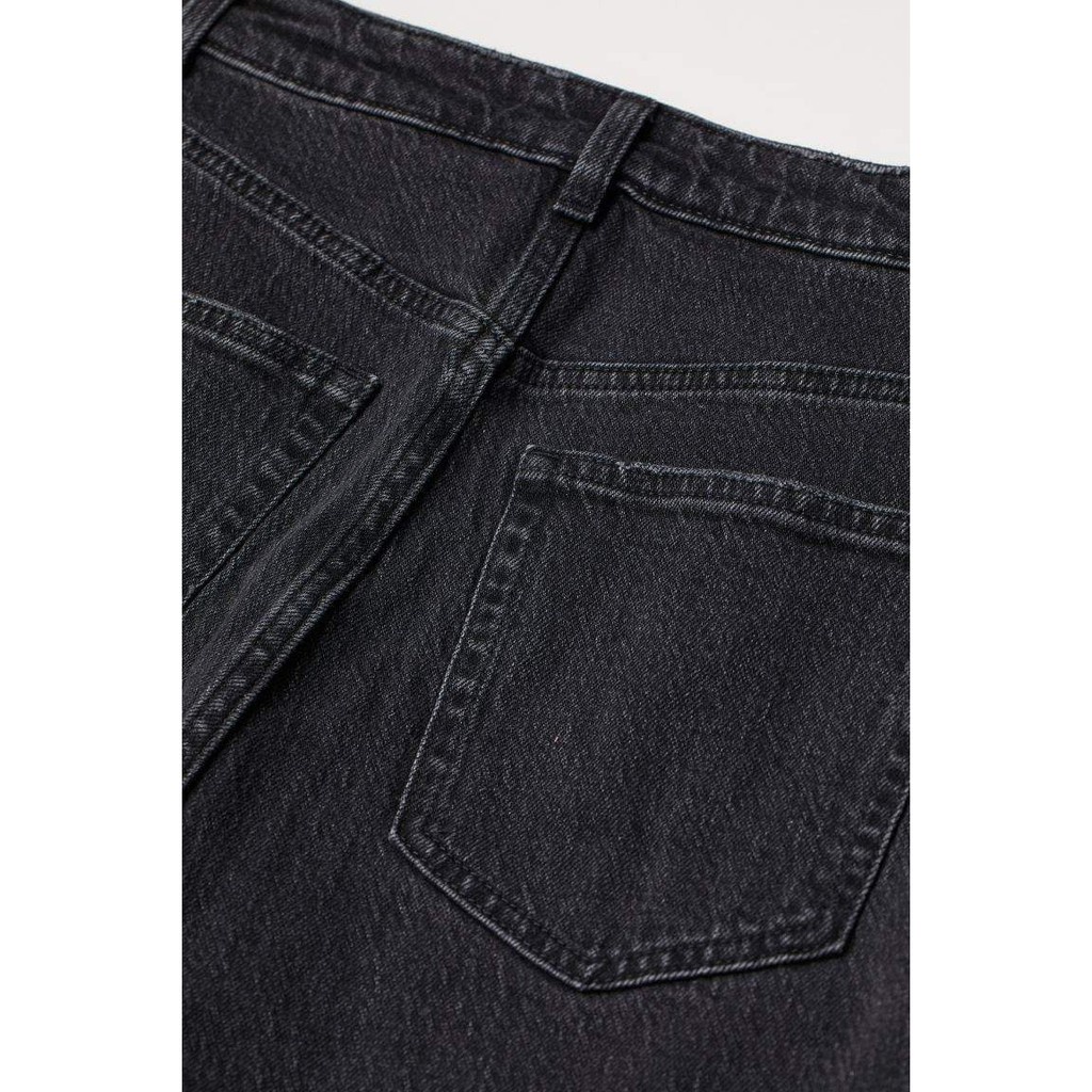 Quần Mom Jeans Nữ Lưng Cao Form Dáng Baggy Ôm Vừa Màu Đen Xám Rede-Jeans VNXK