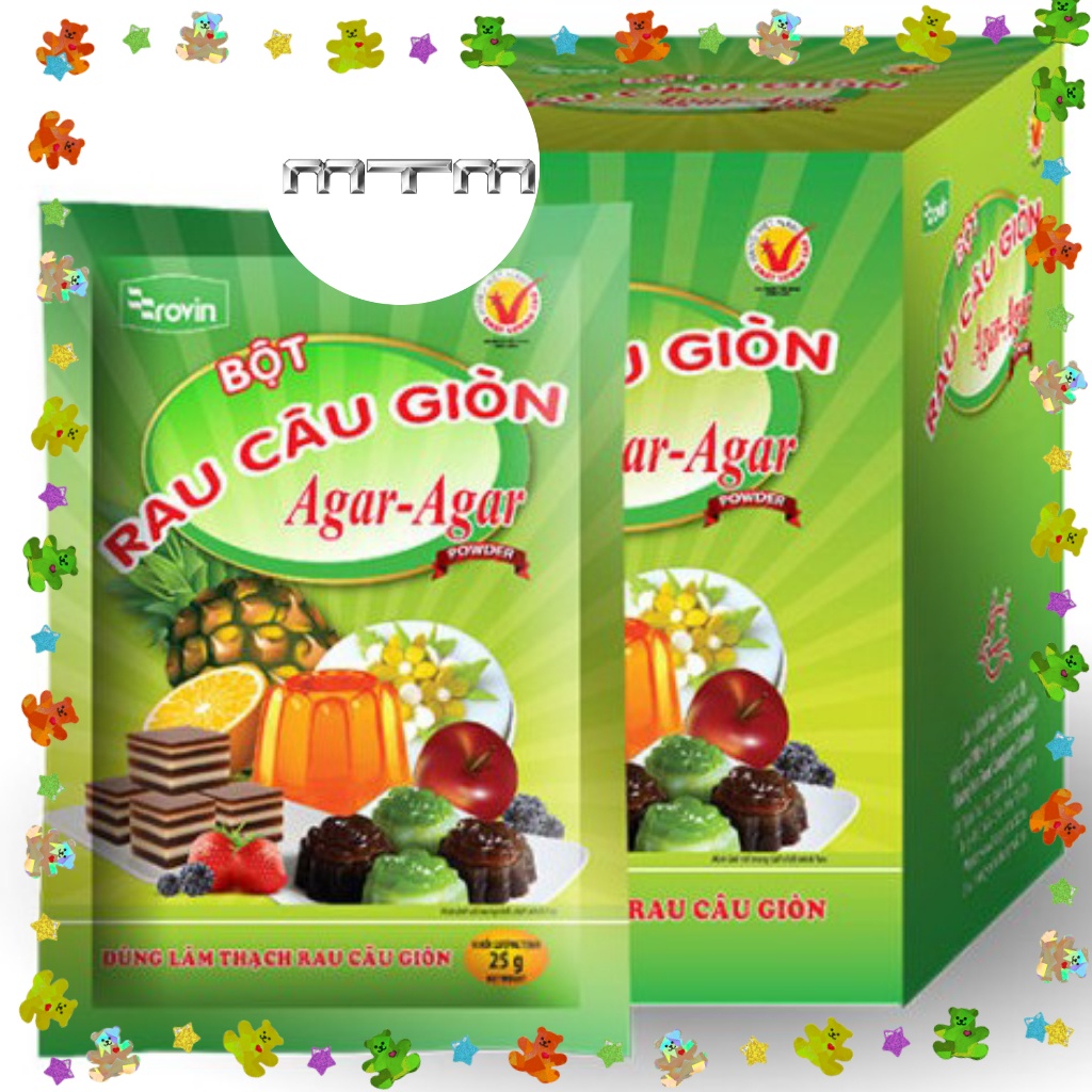 Bột Rau Câu Giòn Agar Agar Powder 25G/ 10 Gói