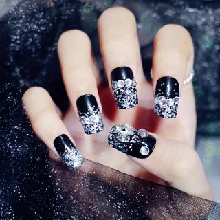 Set 24 móng giả DIY hình bầu dục