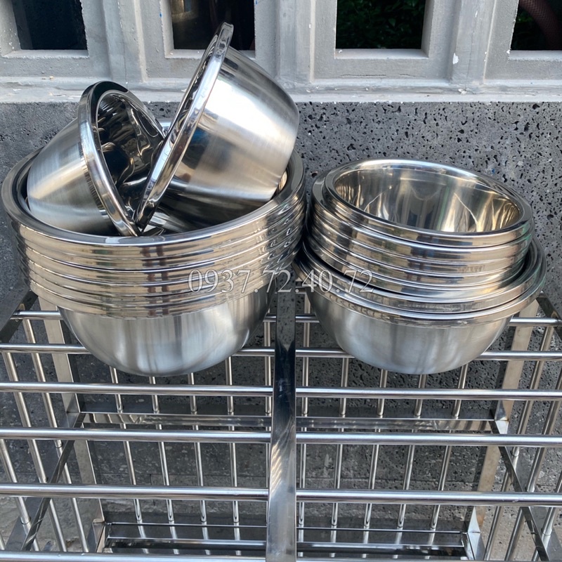 THAU INOX (tô) Loại Cao Cấp (Sâu,Dày Dặn - Bền Đẹp - Sạch Sẽ)