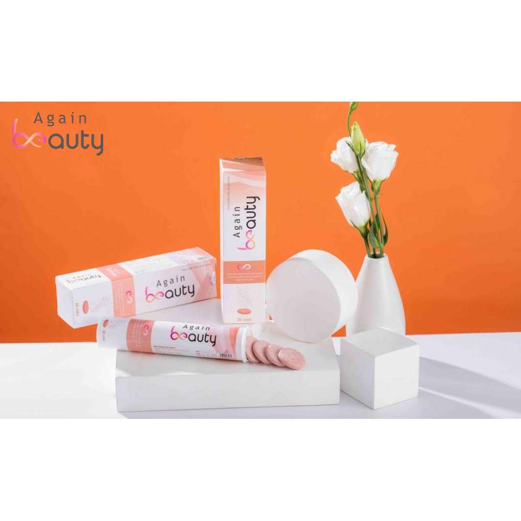 Again Beauty  Viên Sủi Làm Trắng, Trẻ Hóa Da, Mờ Nám, Chống Lão Hóa Again Beauty - Hộp 20v