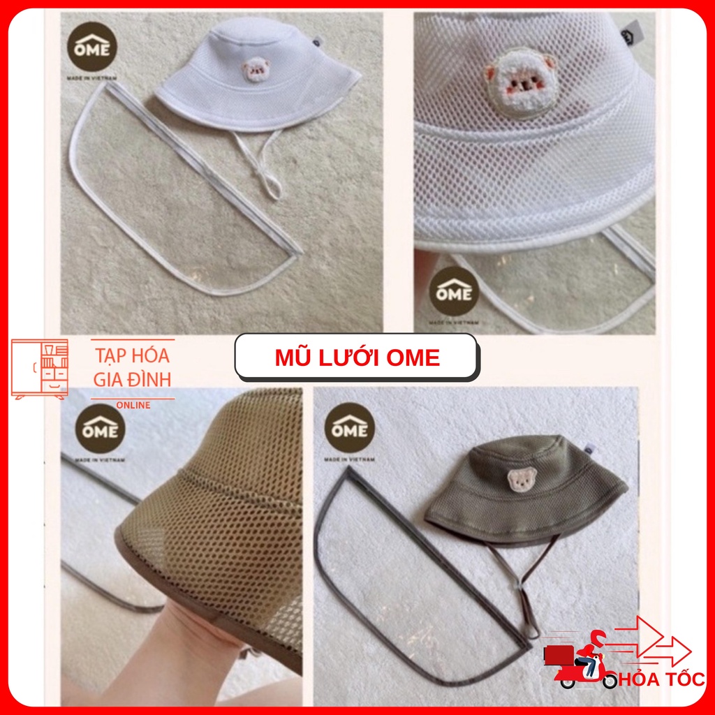 Mũ lưới ome cao cấp có chống giọt bắn cho bé từ 0 đến 7 tuổi