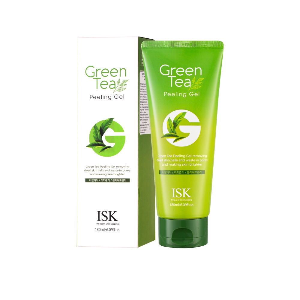 Tẩy da chết sạch sâu, ngừa mụn ISK Green Tea 180ml - Hàn Quốc Chính Hãng