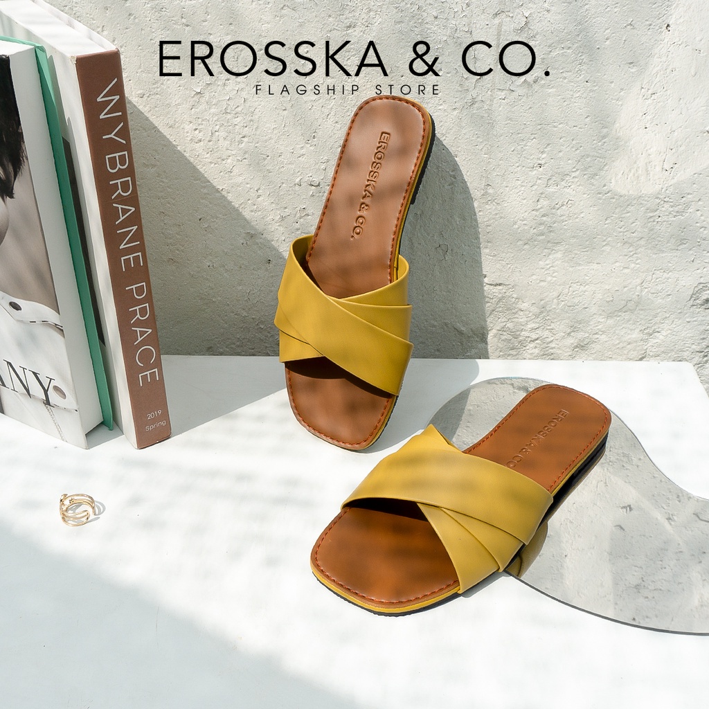 Erosska - Dép đi biển thời trang Erosska 2022 quai ngang_ DE051