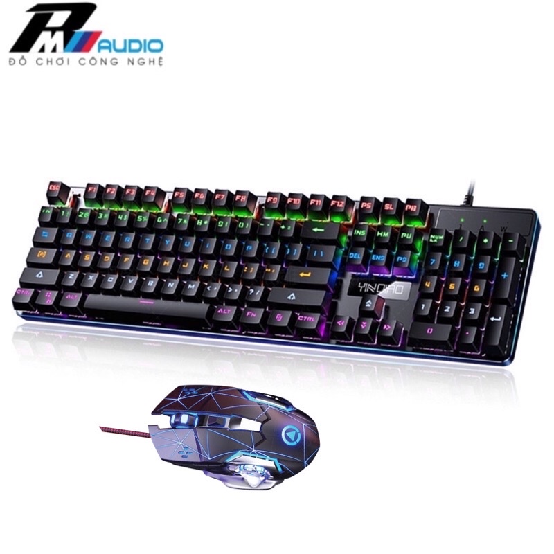 COMBO Bàn PHím Cơ Gaming ZK4 Nút Vuông Led Nhiều Chế Độ Kèm Chuột G15 Điều Chỉnh DIP Có Led Tự Đổi Màu Chuyên Game