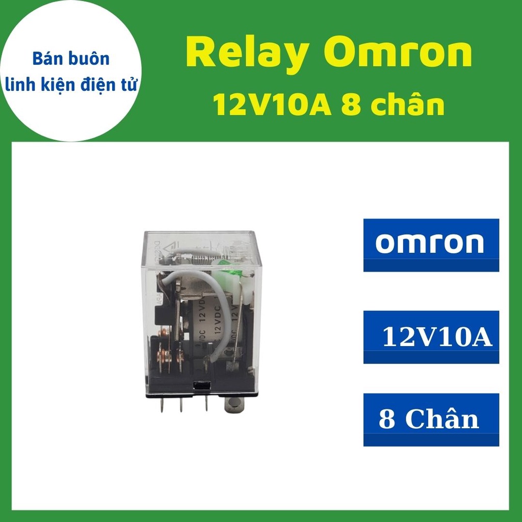 Relay omron 12V, rơ le 12v 8 chân, LY2N [Loại 12V10A)