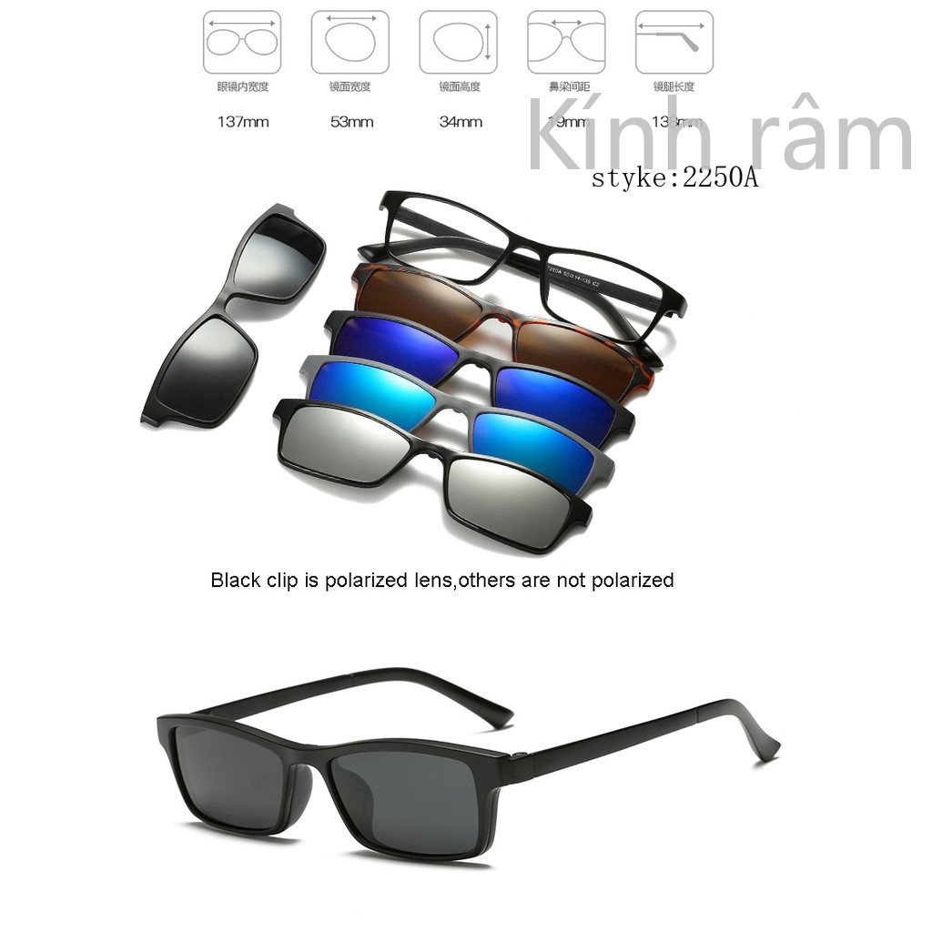 Kính râm với 5 kiểu ống phân cực