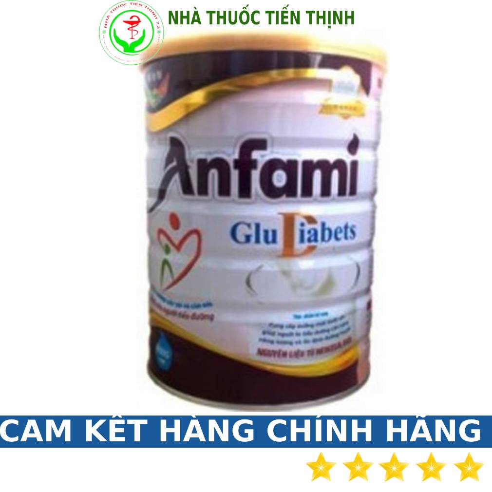 Sữa tiểu đường Anfami GluDiabets 900g - Sữa không đường Anfami chuyên dành cho người tiểu đường thay thế bữa ăn chính