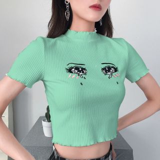 Áo croptop thun gân