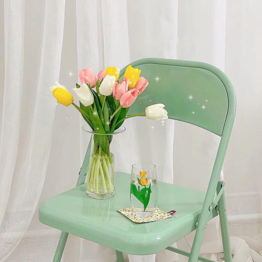 Hoa Tulip - Hoa giả hoa vải lụa cao cấp giống thật 100%, màu sắc bắt mắt - Decor nội thất, đạo cụ chụp ảnh Phanlee