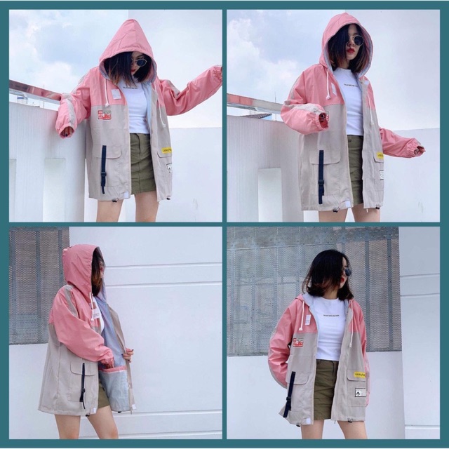 [Ảnh thật] Khoác dù Vintage - chống nắng, mưa bay, cản gió