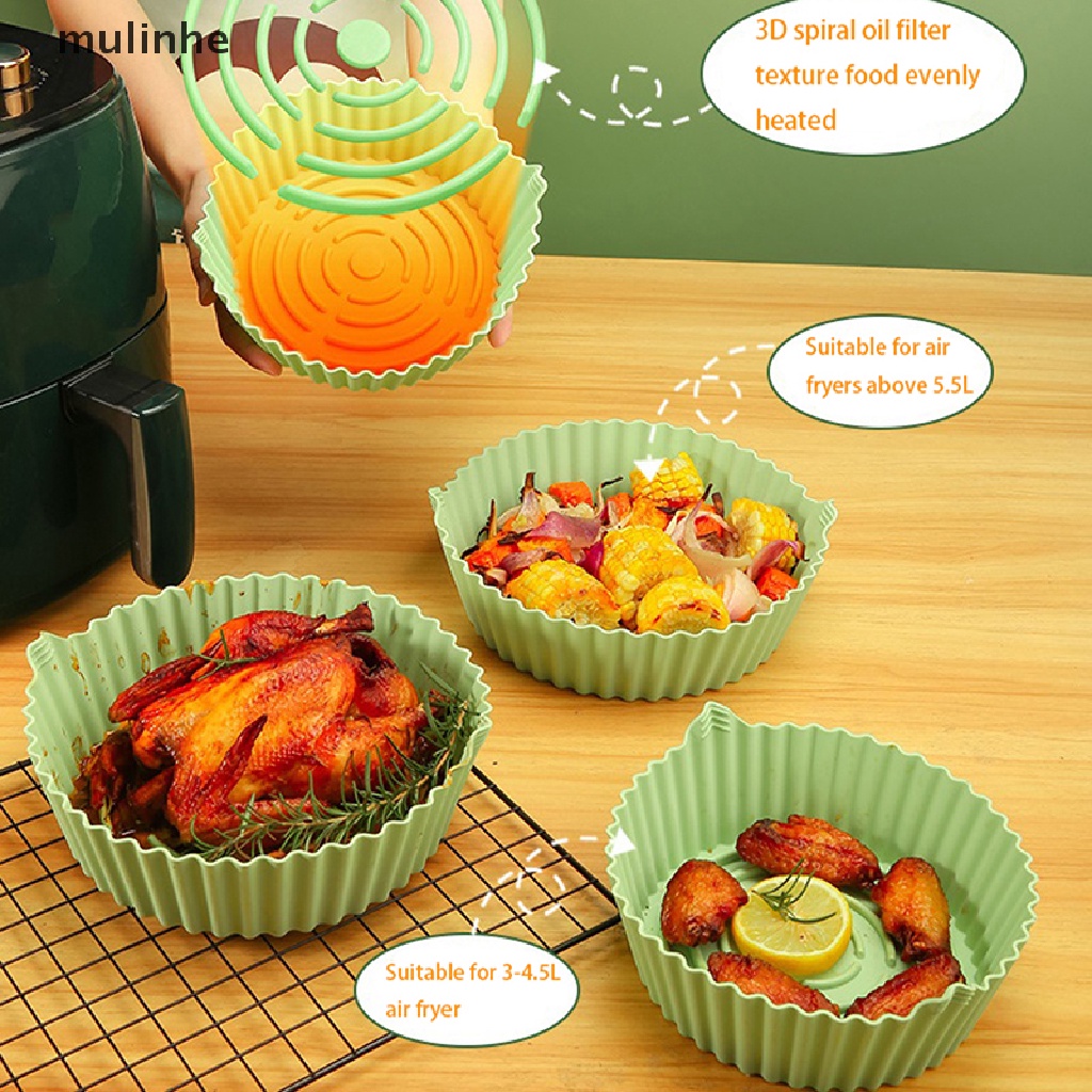 1 Nồi Chiên Không Dầu mulinhe Bằng Silicone Chống Dính Kèm Khay Nướng