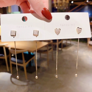 Korean style love square earrings