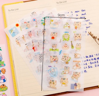 Set 6 tấm sticker Mèo Cute