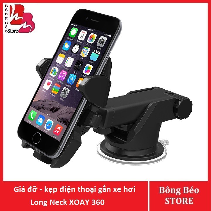 Giá đỡ - kẹp điện thoại gắn xe hơi Long Neck XOAY 360 | WebRaoVat - webraovat.net.vn