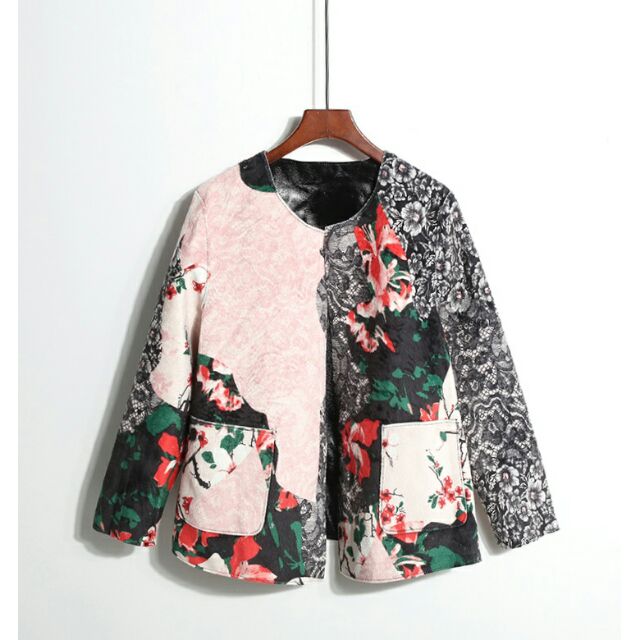 [ÁO HAI MẶT] ÁO KHOÁC HOA ĐÀO XUẤT NHẬT