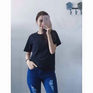 Áo Thun Trơn Nam Nữ AGE2X Màu Đen