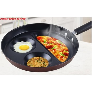 chảo 3 ngăn mặt cười