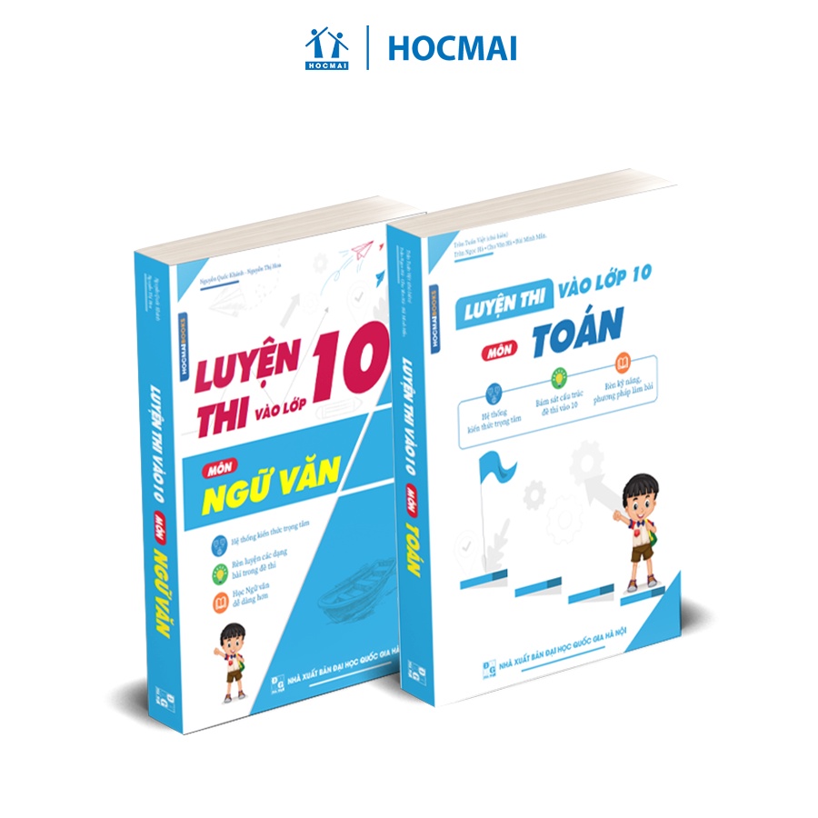 [LIFEMALL9915 - 12% đơn 99K] Sách - Combo Luyện thi vào lớp 10 môn Toán - Ngữ văn