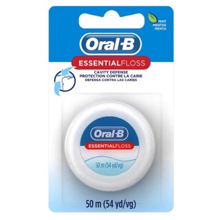 Hàng Mỹ, Chỉ nha khoa Oral B Essential Floss Mint 50 yard 49 mét, bạc hà thơm mát