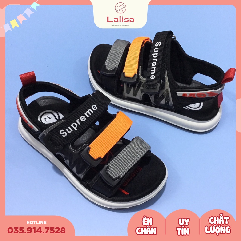 [Hàng chính hãng] Dép Sandal Bé Trai, Dép Quai Hậu Quai Ngang, Thời Trang Phong Cách LALISA, Size 32 - 37, B261.252