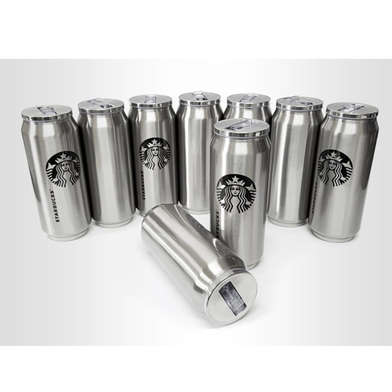 Bình Cách Nhiệt/Giữ Lạnh Bằng Thép Không Gỉ In Logo Starbucks