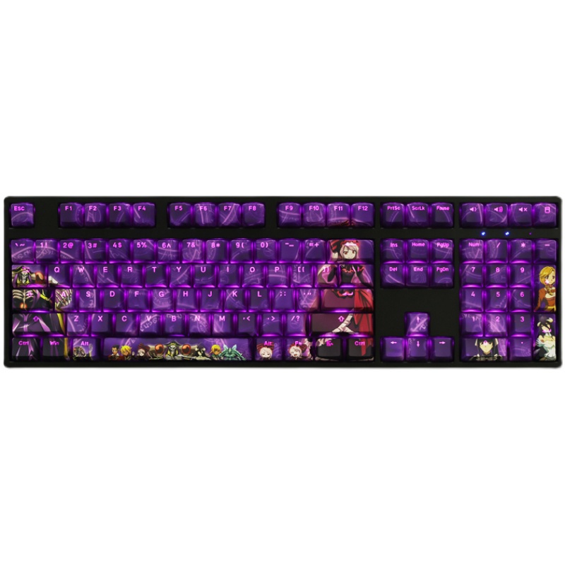 Overlord Keycaps Cherry Profile truyền ánh sáng Anime PBT Dye Sub Bàn phím cơ học Keycap