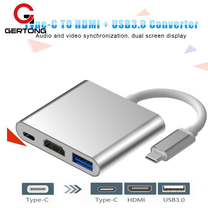 HUB chuyển đổi cổng Type C sang HDMI USB 3.0 + USB-C + USB 3.0 cho Macbook Pro Pixel