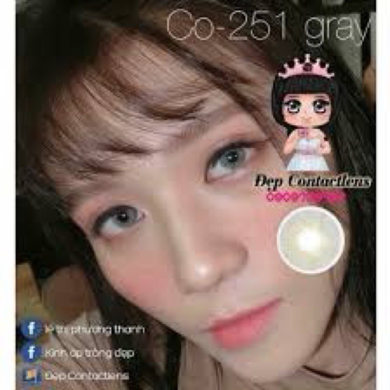 lens gray 14dp 0 độ