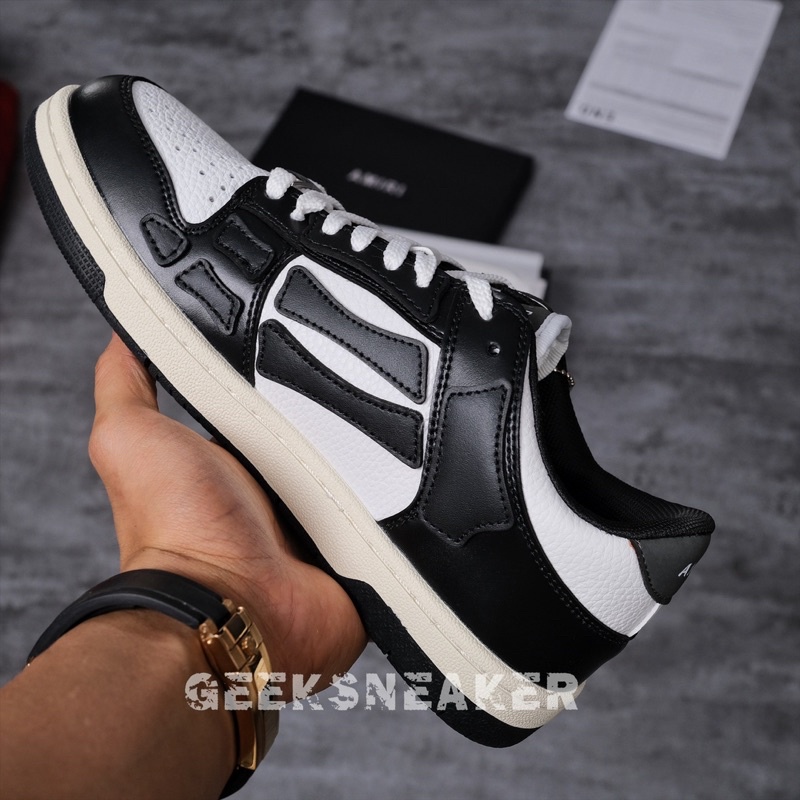 [GeekSneake] Giày Sneaker Cổ Thấp - AMIRI Skeleton low-top sneakers [ Black ]