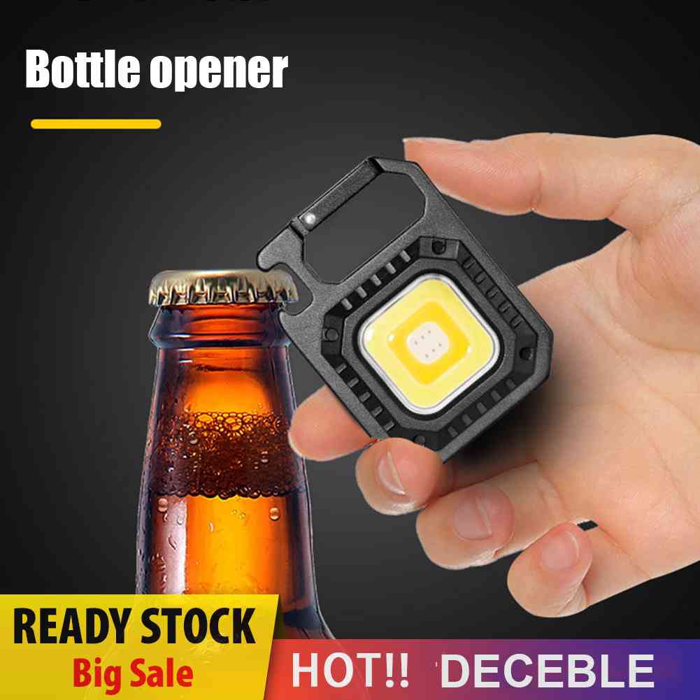Móc Khóa Đèn LED COB Mini 500lm Màu Đen Chống Thấm Nước Bỏ Túi Tiện Dụng