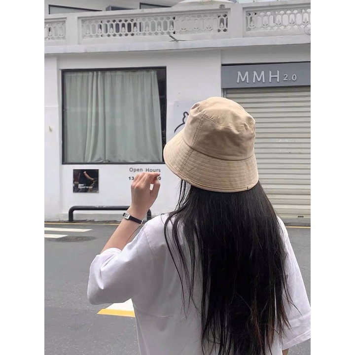Nón bucket vành cụp Kyubi trơn nhiều màu phong cách Ulzzang Unisex - Mũ Ulzzang Kyubi Simple