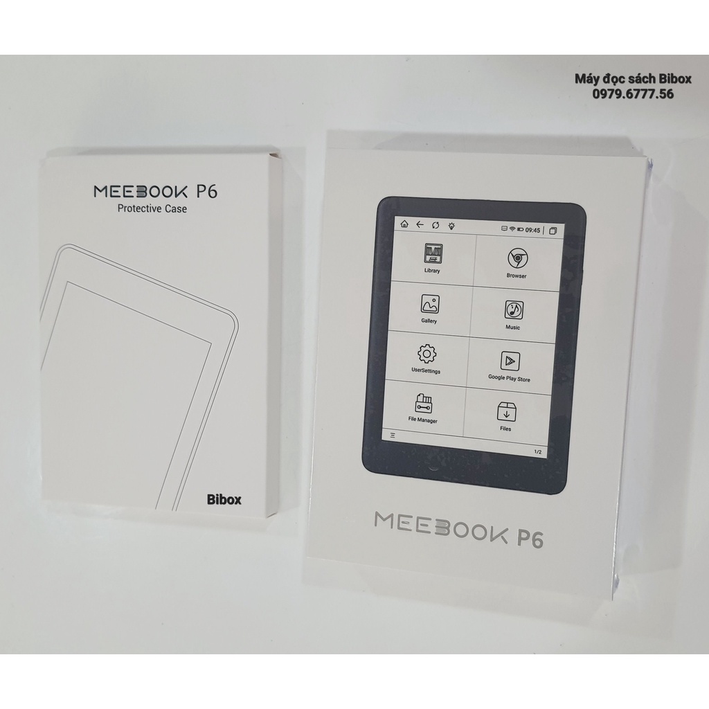 Máy đọc sách Meebook P6 bản 2022 + Bao da chính hãng - Tặng kho sách của Bibox - Hàng chính hãng - Mới 100%