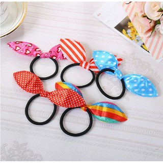 Combo 05 Dây buộc tóc hình nơ tai thỏ xinh xắn Hàn Quốc dễ thương