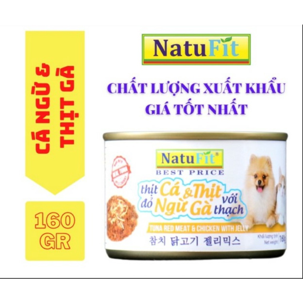 Pate chó mèo Natufit 160g
