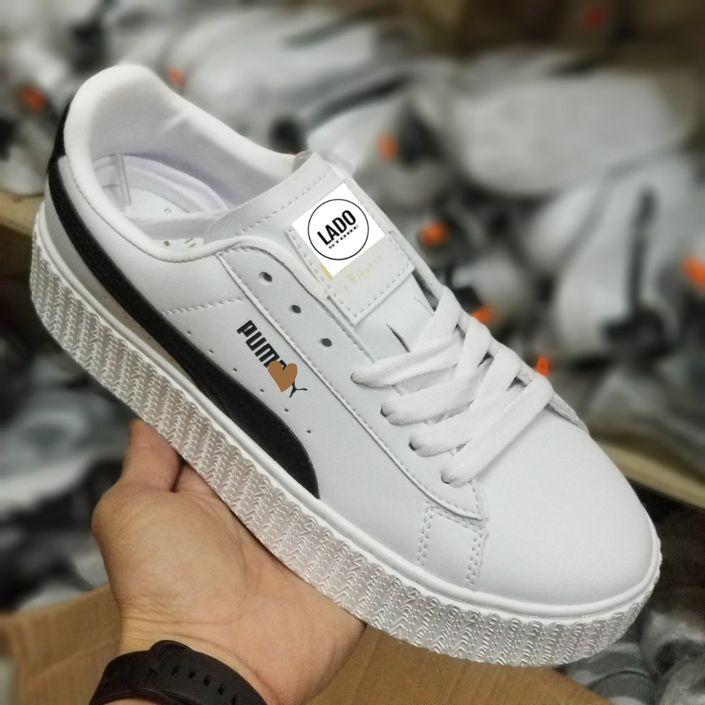 Giày Pum a Sneaker Trắng Nữ Fenty Hàng 1:1 Chuẩn Full Phụ Kiện LADO Êm Đẹp Tăng Chiều Cao