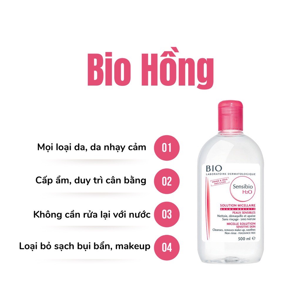 Nước Tẩy Trang Làm Sạch Da Bio Pháp 500ml