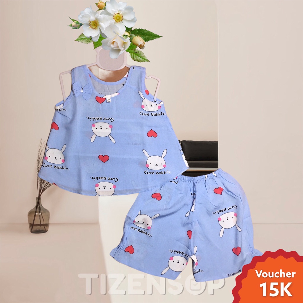 Đồ bộ bé gái lanh tole sát nách quần đùi loại đẹp