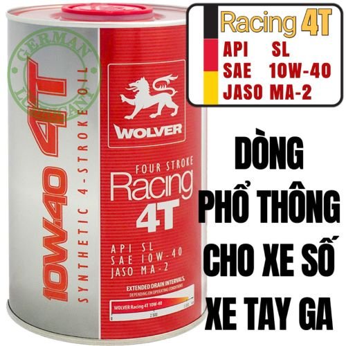 Nhớt WOLVER RACING 10W40 800ml