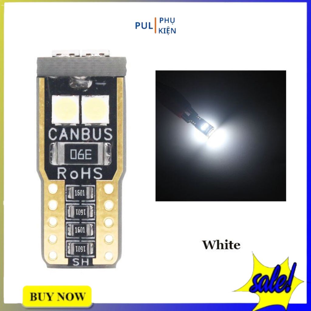 Đèn xi nhan T10 mini cho oto xe máy gắn xi nhan deimi đèn đồng hồ đèn soi biển số...