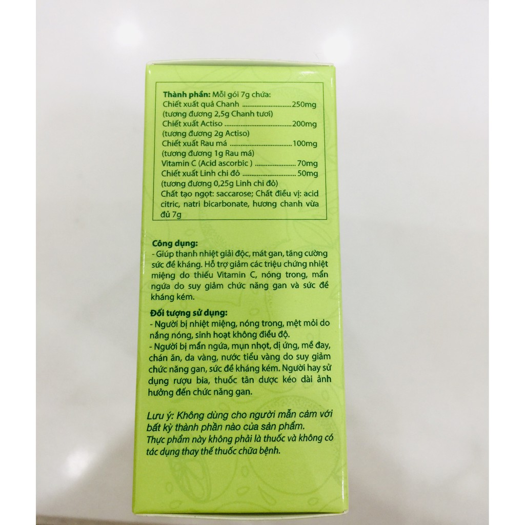 LIVE COOL - Bột sủi thanh nhiệt hương chanh