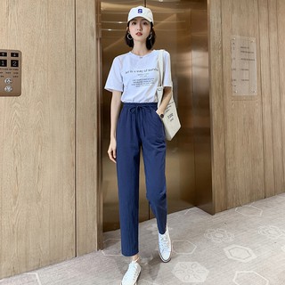 Quần đũi nữ baggy chun nhẹ mát