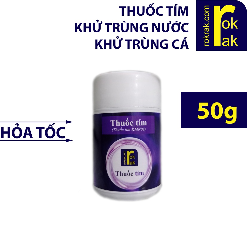 Thuốc tím cho cá cảnh rokrak hũ nhỏ 50g khử khuẩn