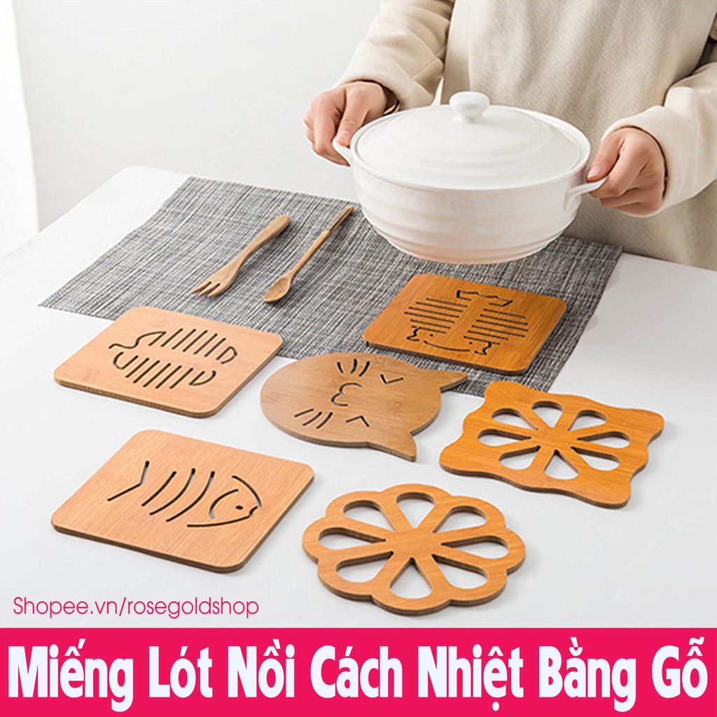 Miếng Lót Nồi Cách Nhiệt Bằng Gỗ Tốt Sang Trọng