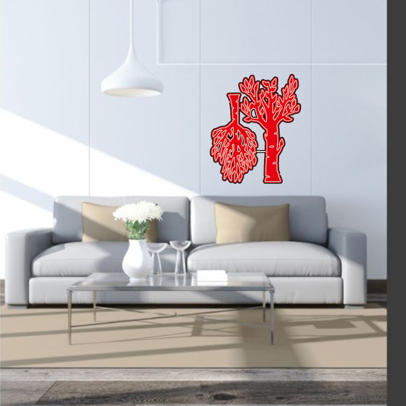 Khuôn cắt giấy kim loại hình cây sáng tạo