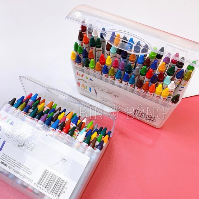 Hộp màu 64 chi tiết  và 150 chi tiết có hộp nhựa ,64 màu sắc sinh động cho bé thỏa sức sáng tạo.