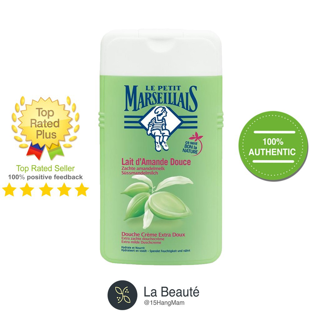 Le Petit Marseillais Lait d'Amande Douce - Sữa Tắm Dạng Kem Hương Hạnh Nhân 250ml