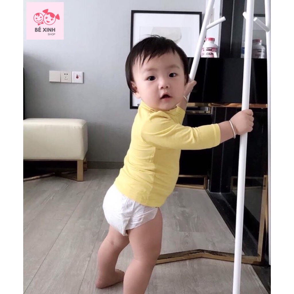 Áo cổ lọ dài tay cho bé trai bé gái thun lạnh Peekaboo [SALE CỰC KHỦNG] áo cổ 3 phân có cổ cao dài tay trẻ em giữ nhiệt