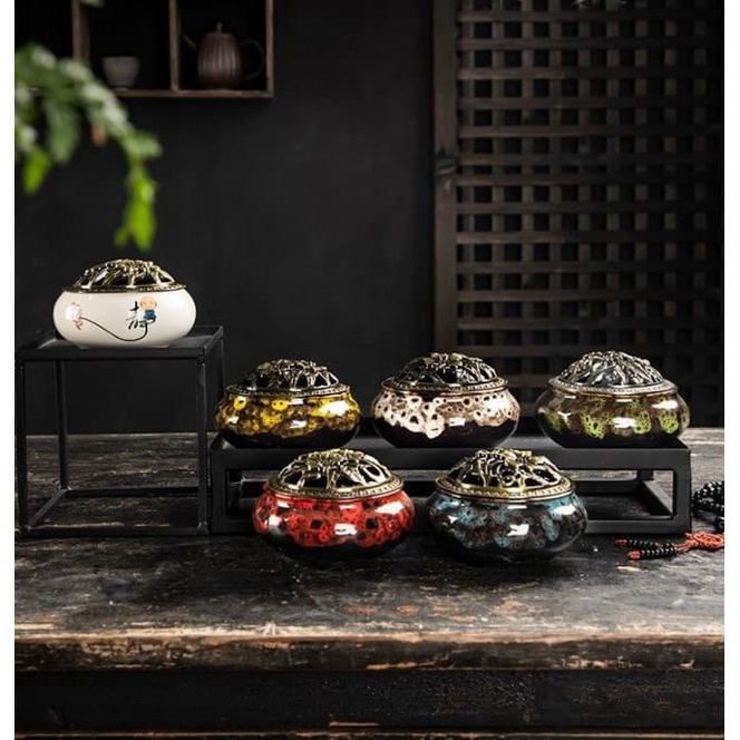 Thác khói trầm hương, lư đốt trầm, lư xông trầm